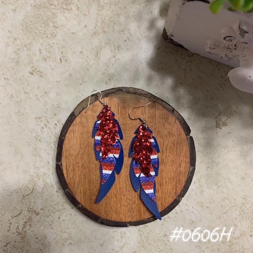 Faux leather earrings! Buy 3 get 1 free!
